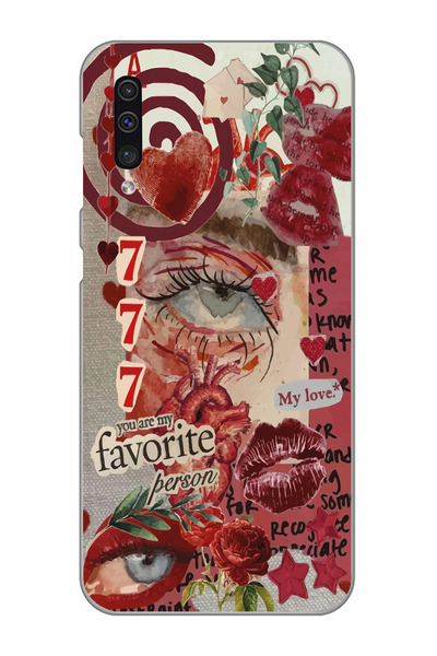 Magic Ring Samsung Galaxy A50 - A30S Uyumlu 777 Aesthetic Kolaj Tasarımlı Şef...