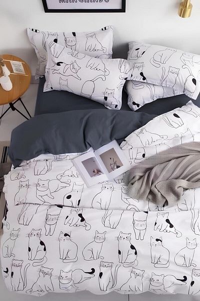 Always Double Sided Single Duvet Cover Set with Elastic Sheet
