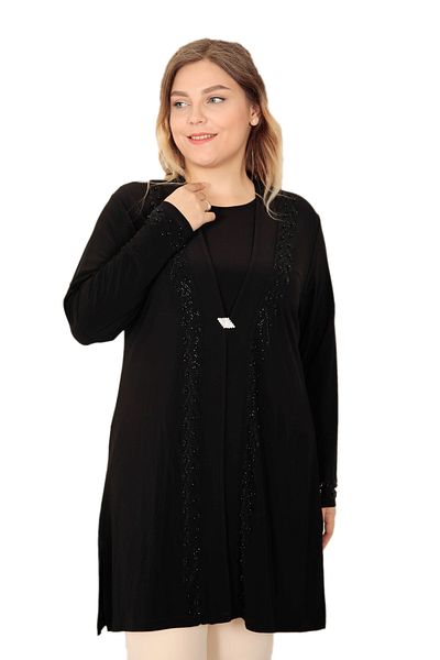 TRENDSE Μακρύ βραδινό φόρεμα διπλό κοστούμι - Κομψό κοστούμι μαμάς με εσωτερικό και εξωτερικό