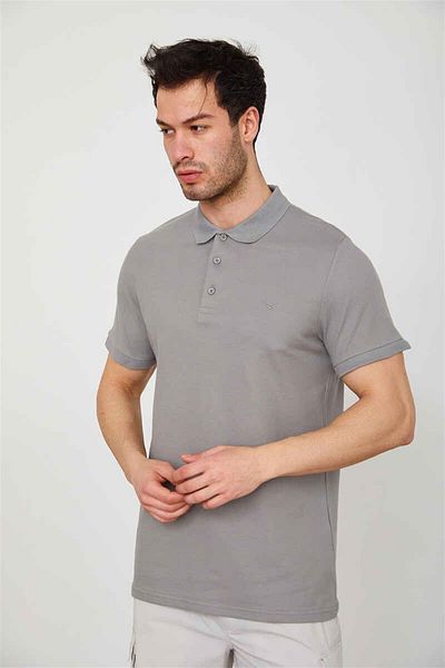 Cazador Ανδρικό μπλουζάκι Polo Pique 4613 A.γκρι