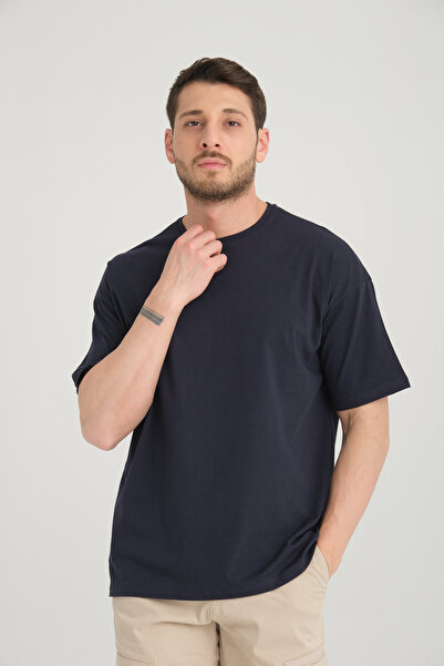 Wise Чоловічий оверсайз футболка з принтом на спині, 100% бавовна