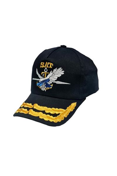 Seyhan Askeri Malzeme SAT HAT BLACK DEFNE DALI EMBROIDERED FLAG
