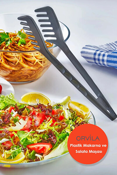 Orvila Yanmaz Yapışmaz Yüksek Isıya Dayanıklı Makarna ve Salata Servis Maşası