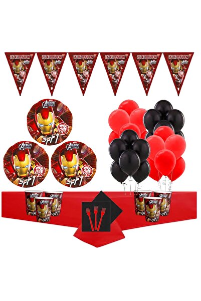 İRON MAN 16 Kişilik DEMİR ADAM Doğum Günü Parti Seti