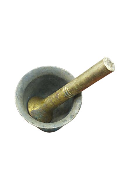 Dedemin Antikaları Vintage Pirinç Küçük Boy Havan