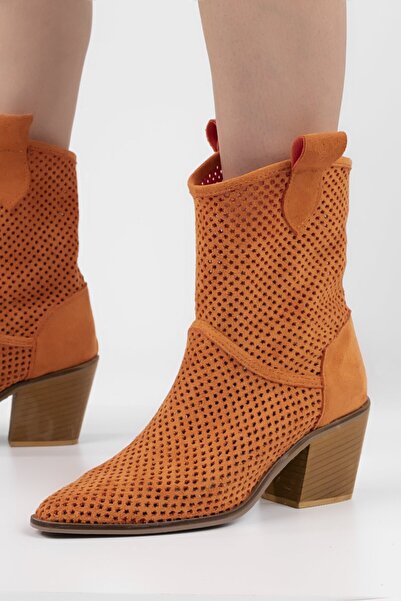 Tibu Ayakkabı Mila - Orange Short Summer Boots