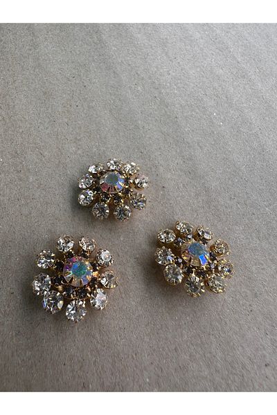 ODDA TASARIM ATÖLYESİ White and colorful big stone crystal button set