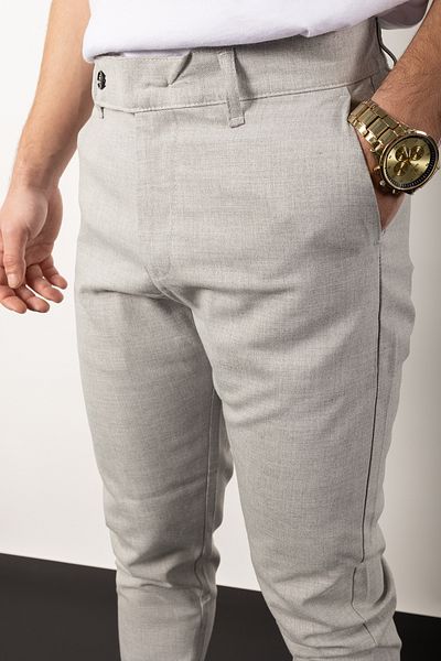WAMOSSALAPLI Υφασμάτινο παντελόνι Slim Cut