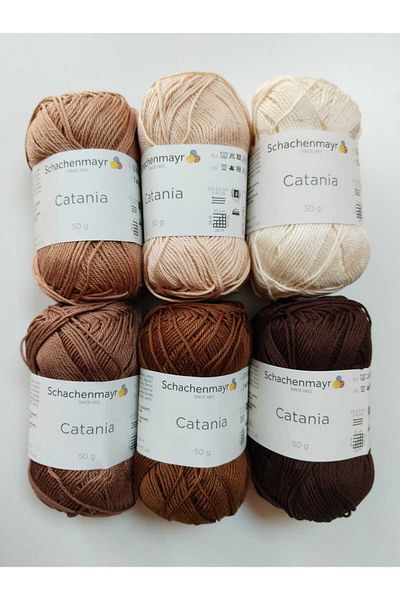 Schachenmayr SMC Catania Amigurumi Toy Bag Blouse Sweater Hand Knitting Lanyard and Crochet Lanyard Sets