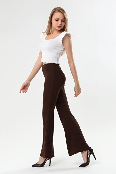 Miss Murem Mist Corded Spanish Trousers-brown?