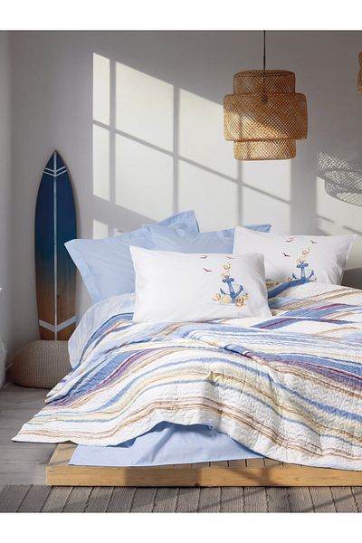 Cotton Box Set Complet Maritim Single Moreno Blue
