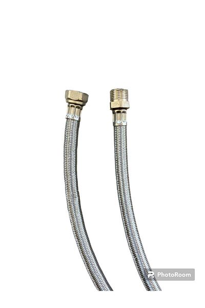 prestige store flex thermicon hose 1/2- 50 cm hot cold resistant stainless steel braided hose