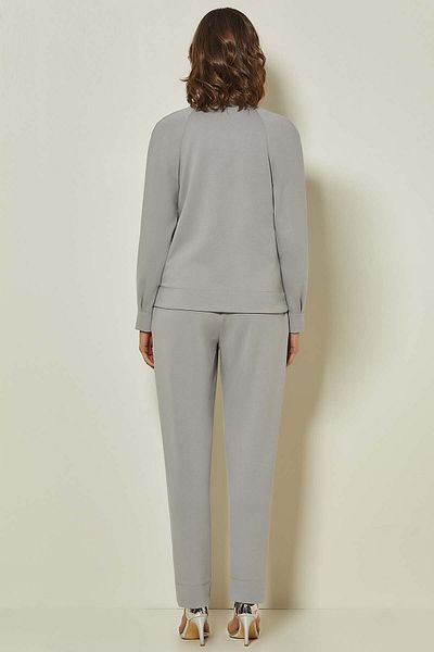 Guitar Gray Knitted Tracksuit Top with Raglan Sleeves