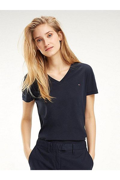 Tommy Hilfiger Heritage Tričko s výstřihem do V