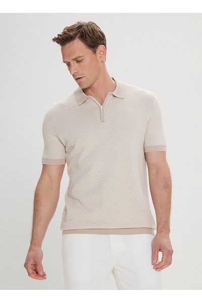 ALTINYILDIZ CLASSICS Ανδρικό πουλόβερ Six Star Classics Beige Melange 4A 4924200010