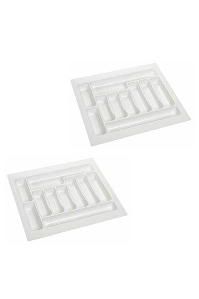 EYM 2 bucăți tacâmuri în sertar 55 x 49 cm alb pentru sertar de bucătărie