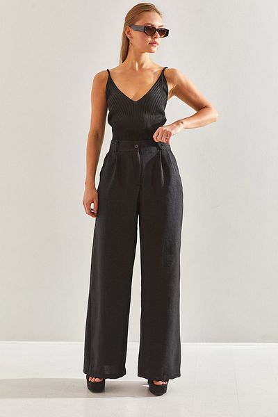 Bianco Lucci Palazzo-Hose aus Leinen-Viskose für Damen60171019