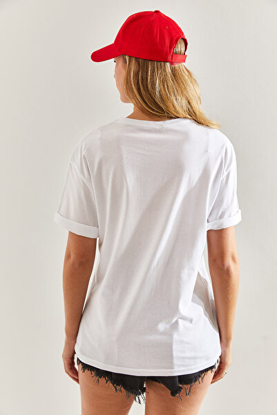 Bianco Lucci Dámské tričko s usměvavou tváří s potiskem60171025