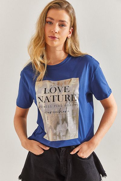 Bianco Lucci Women's Printed Combed Cotton Tshirt60171020
