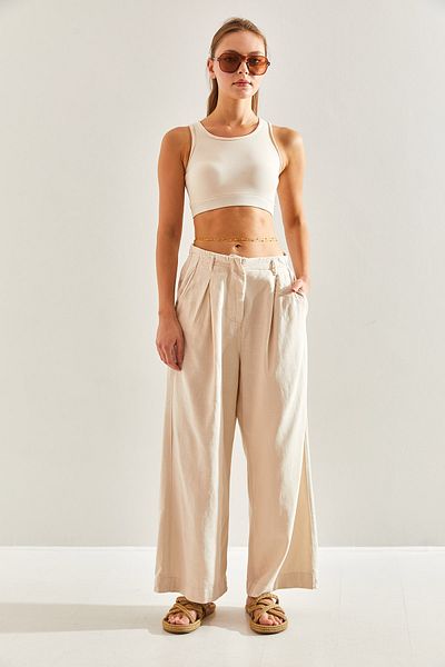 Bianco Lucci Leinenhose mit elastischem Bund für Damen60171007