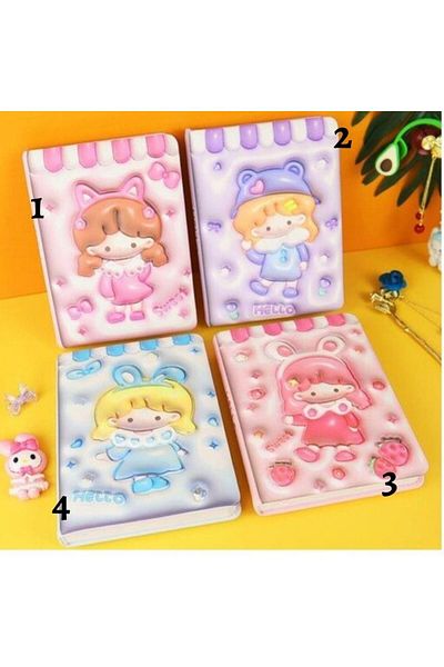 Hediye Vakti Cute Girl Copii Copertă moale Pofidic Notebook Book de amintire 1buc