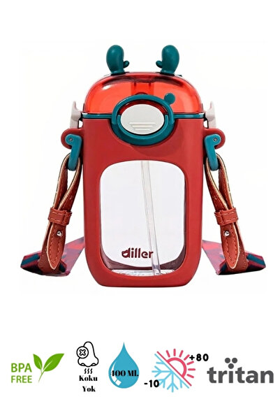 Vagonlife زجاجة مياه سعة 400 مل مع فرشاة تنظيف