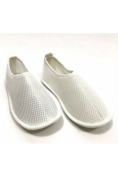 teknotrust Flat Heeled Booties. Practical. Comfortable. Tawaf Booties. Mesh. Pilgrim Booties. Umrah Booties. White Color. 42 Num