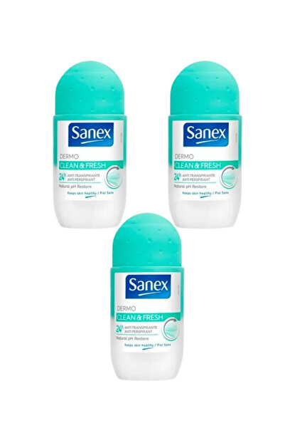 Sanex Dermo Clean &fresh Roll-on Deodorant 50 ml (3 Adet)