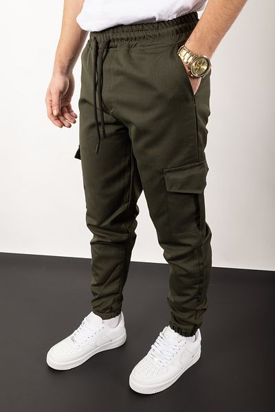 WAMOSSALAPLI Cargo Pocket Slim Fit Trousers
