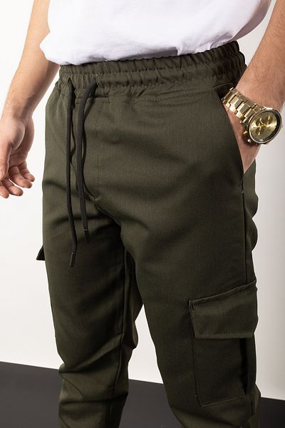 WAMOSSALAPLI Cargo Pocket Slim Fit Trousers