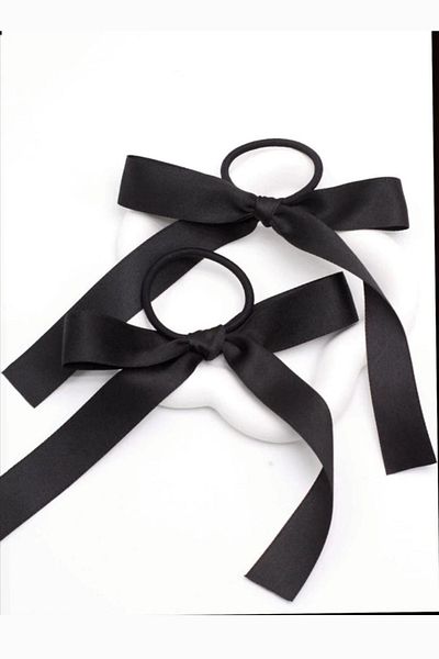 Angelika Set elegant din cauciuc de păr satinat și fundă