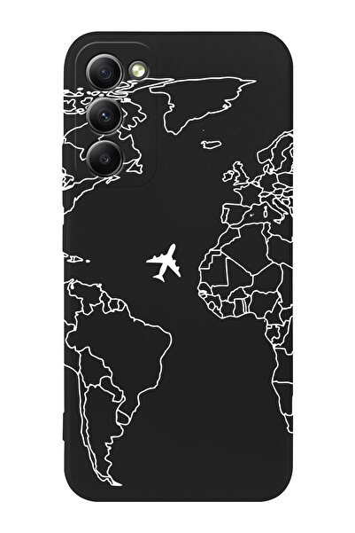 shoptocase Galaxy S23 Çizgisel Harita Desenli Lansman Silikon Telefon Kılıfı