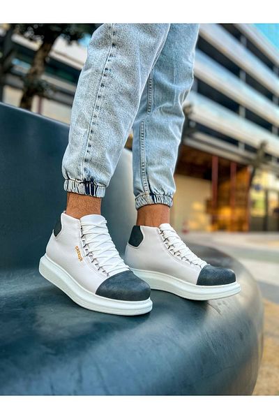 Ramer CH258 GBT Roma Colorful Ανδρικές Μπότες ΛΕΥΚΟ/ΑΝΘΡΑΚΙΤΟ