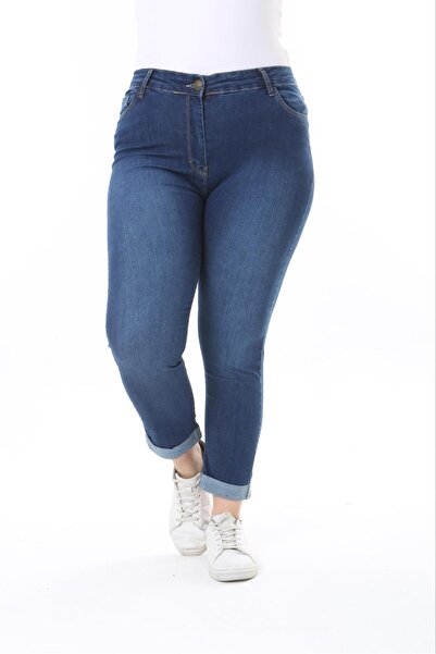 EYLÜL BUTİK Women's Double Leg Large Size Ankle Pants