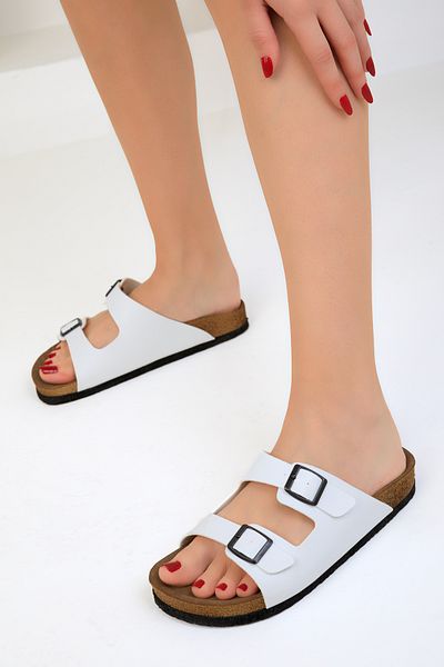 SOHO White Women's Slippers 17266