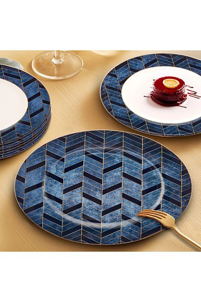Karaca Yakut 6 Personen Kuchen Set, 7-teilig - Exquisites Porzellan Geschirrset