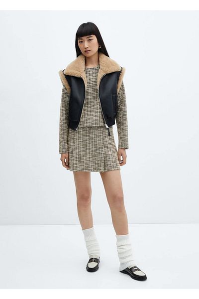 MANGO Woman Melted Tweed Sweatshirt