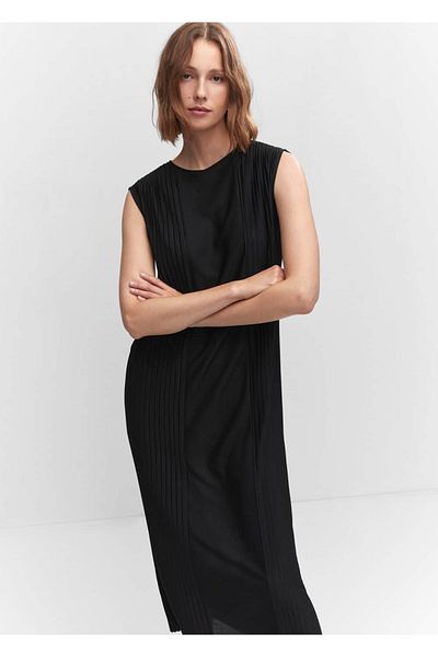 MANGO Woman Pleated Detailed Dress