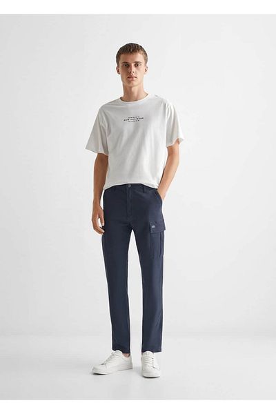 Mango Teen βαμβακερό cargo παντελόνι