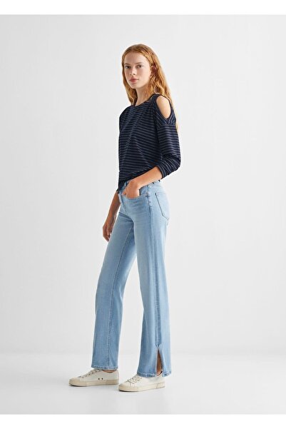 Mango Teen Tricou albastru închis pentru copii