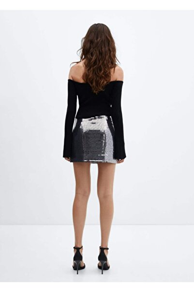MANGO Woman Payetli mini etek