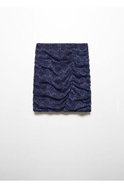 Mango Teen Desenli büzgülü etek