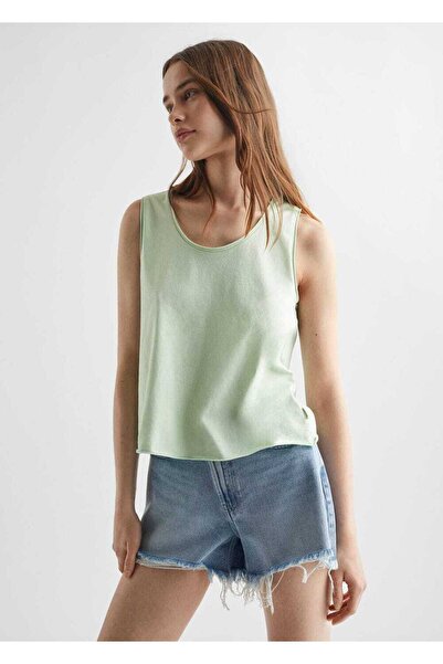 Mango Teen Pamučna majica bez rukava