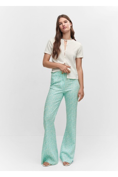MANGO Woman T-shirt with buttoned texture