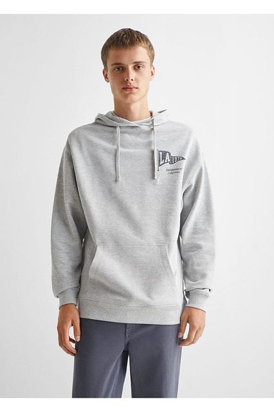 Mango Teen Hanorac gri pentru copii