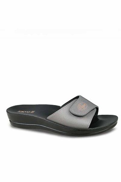 Ceyo Pantofi papuci de damă cu cataramă Minerva 02302platinum