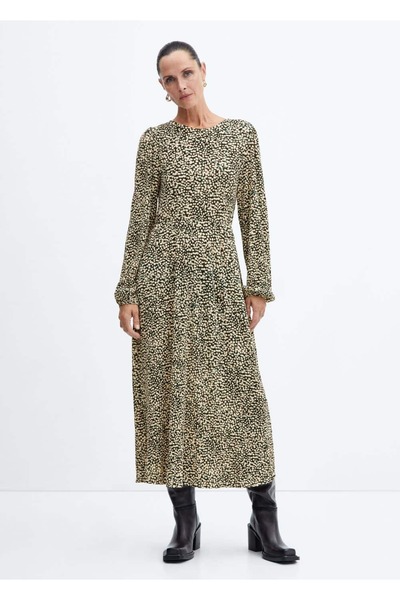 MANGO Woman Rochie lungă cu model