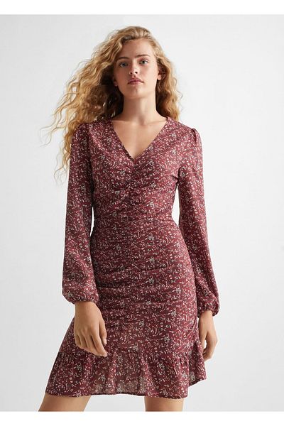 Mango Teen Burgundy Dress for Kids