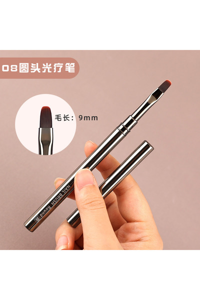 Venalisa Kapaklı Profesyonel Tırnak Jel Fırçası No 08 Oval Kedi Dili Round