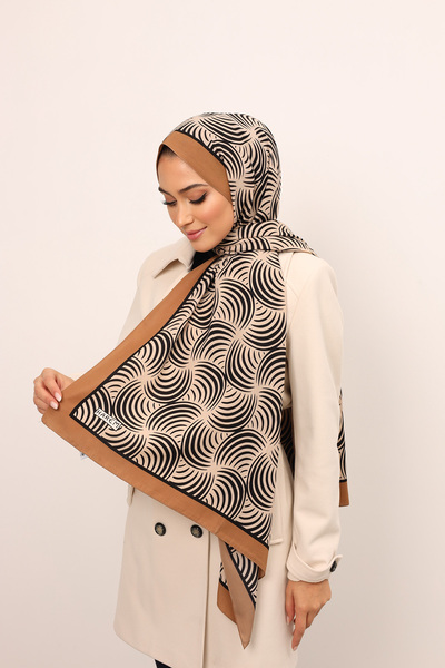 HAREM SCARF Oslo-Mink Medina Pattern Shawl